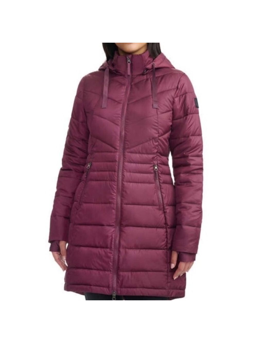 M • Lole • Packable Hooded Puffer Jacket - Burgundy